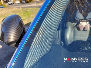 Alfa Romeo Giulia Interior A-Pillar Trim Set - Genuine Carbon Fiber